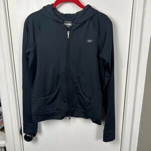 Reebok play dry black full zip track jacket.  Size medium.